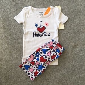 I Love America 2 Pc. Pajama Gymmies
